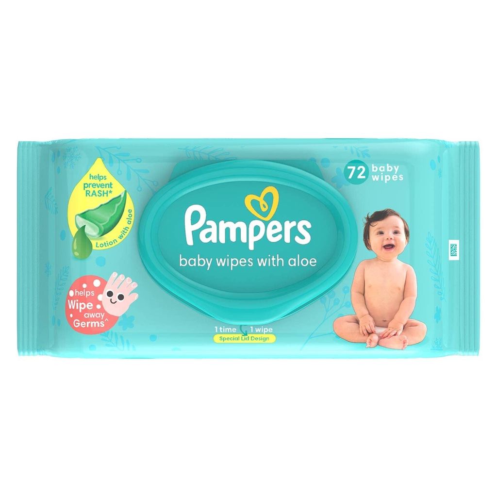 Pampers Baby Aloe Wipes, 72 Wipes