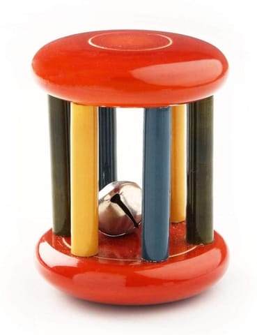 Ariro Toys Wooden Rattle - Small Tumbler Red