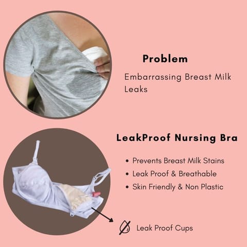 Morph maternity Pack Of 3 Leak Proof Nursing Bra - Skin