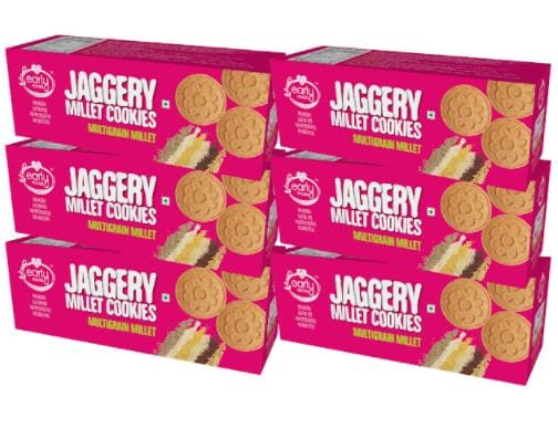 Early Foods Pack of 6 - Multigrain Millet Jaggery Cookies