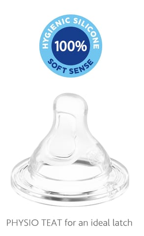 Chicco Teat Perfect 5 with Anti-Colic Effect, Nipple For Wide Neck Feeding Bottles, Food Flow, For Babies 6m+ (Pack of 2)