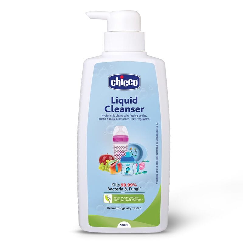 Chicco Liquid Cleanser Bottle Wash for Cleaning Baby Bottles, 100% Food Grade & Natural Ingredients.