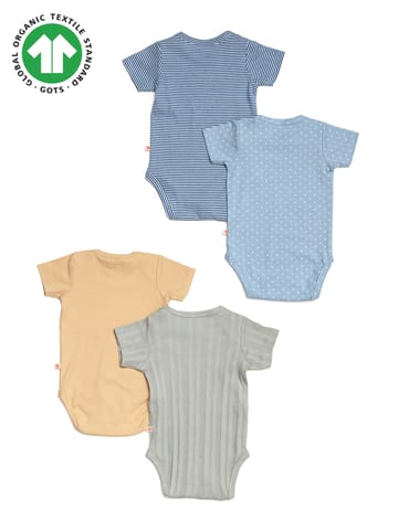Greendigo Baby Organic Cotton Bodysuits - Combo - Pack of 4