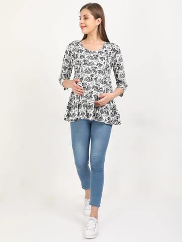 The Mom store Monochrome Charm Maternity and Nursing Top