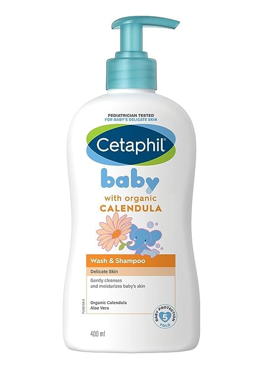 CETAPHIL BABY WASH & SHAMPOO WITH CALENDULA 400ML (GALDERMA)