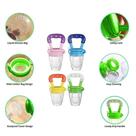 Safe-O-Kid BPA-Free FruitNibbler for 4+M Baby Purple&Pink