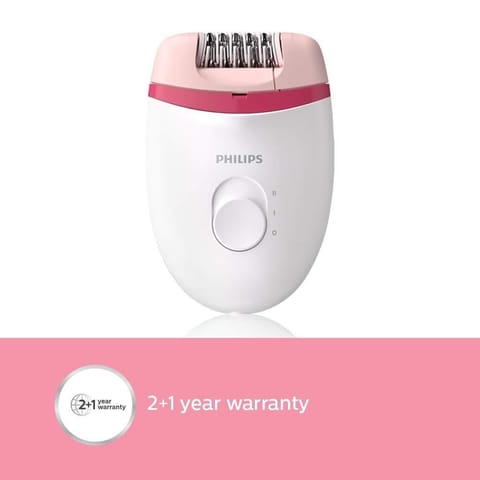 Philips BRE235/00 Corded Compact Epilator (White and Pink)