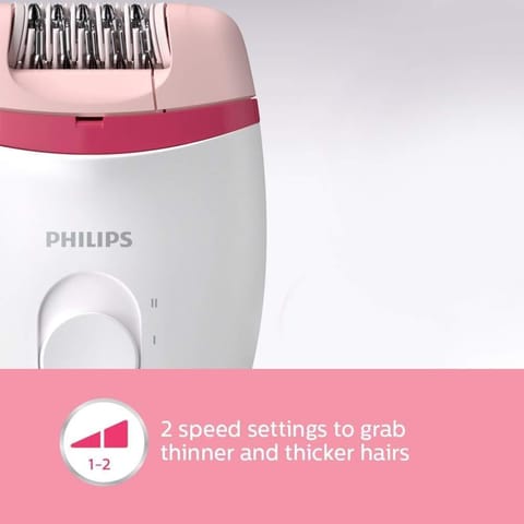 Philips BRE235/00 Corded Compact Epilator (White and Pink)