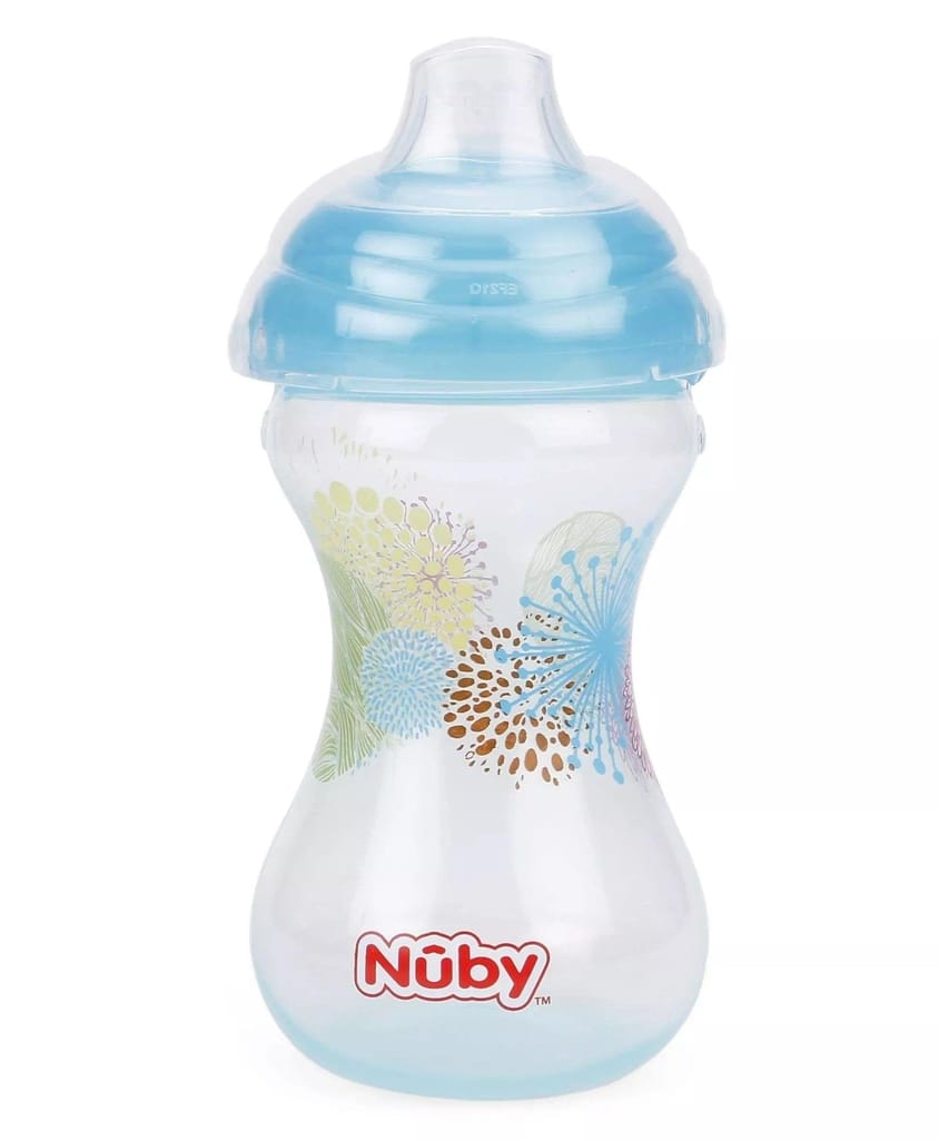 Nuby Click-It Designer Series Soft Spout Trainer Sipeez 300ml (Blue)