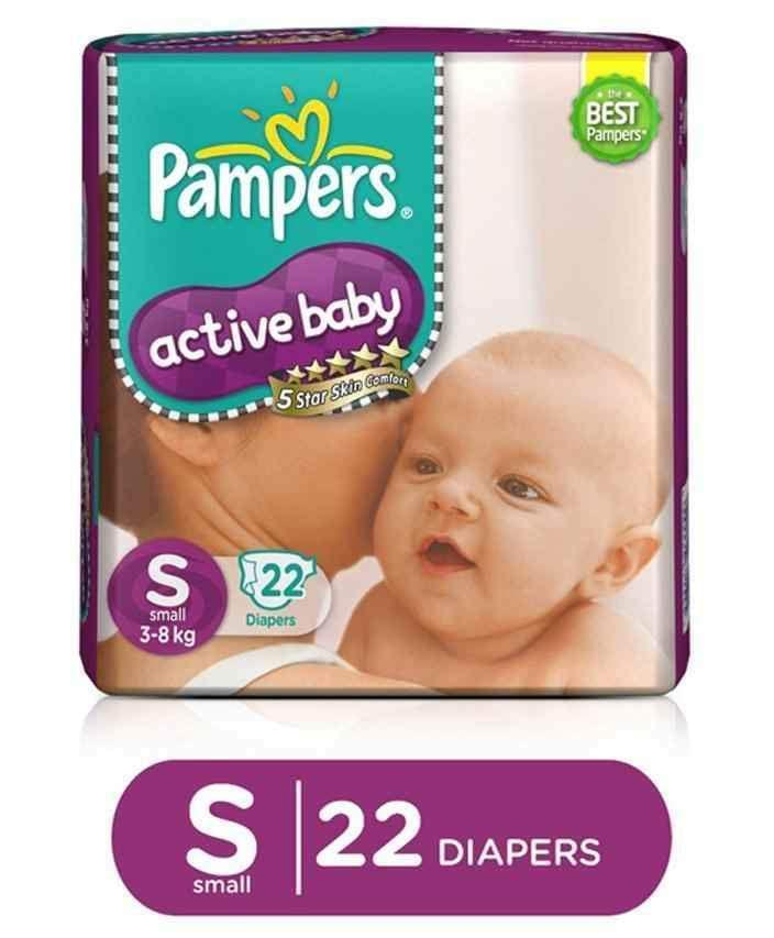Pampers Small- Pack of 22 Active Baby NB Econ
