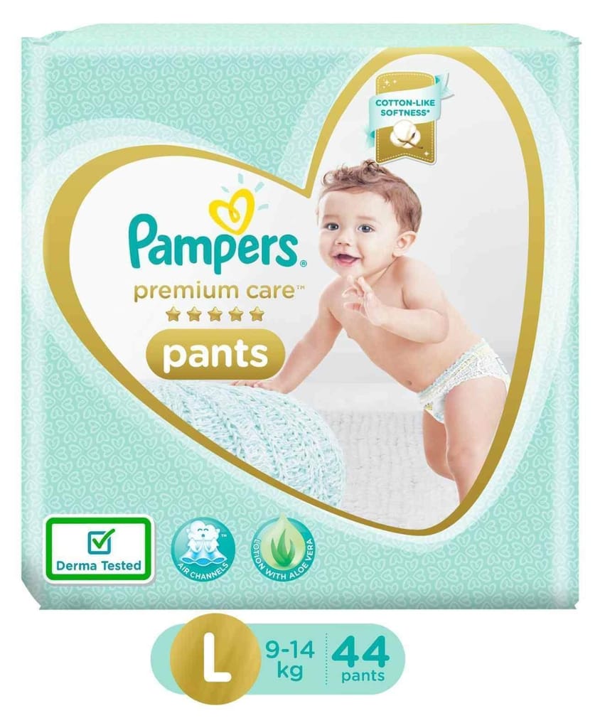 Pampers Premium Care Pants Diapers, Large, 44 Count