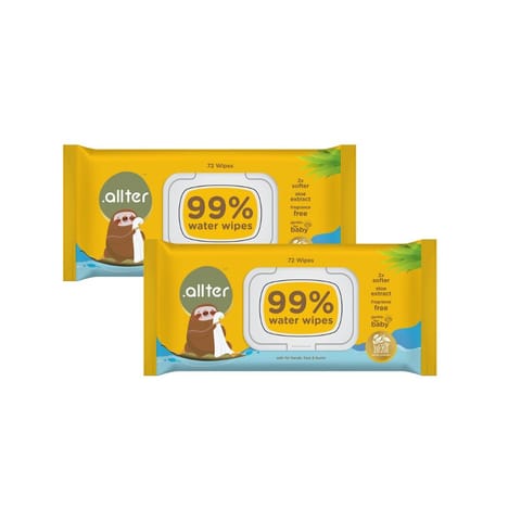 Allter Baby Wipes || 99% Water || Pack of 2