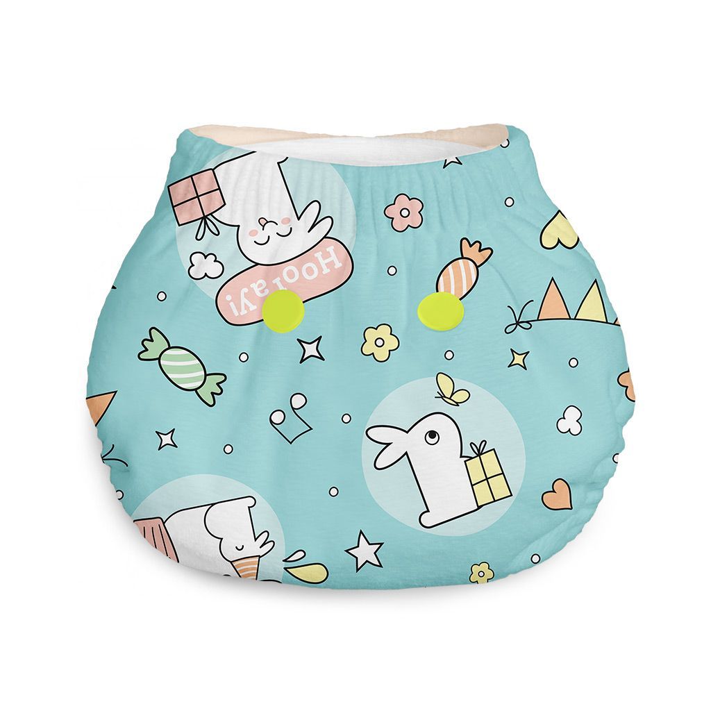 Newborn UNO Cloth Diaper - Reusable and Washable Baby Cloth Diaper with organic cotton nappy pads