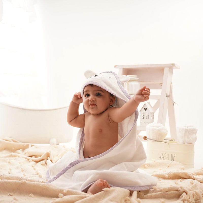 Greendigo Baby Organic Cotton Hooded Towel - Bear Hug