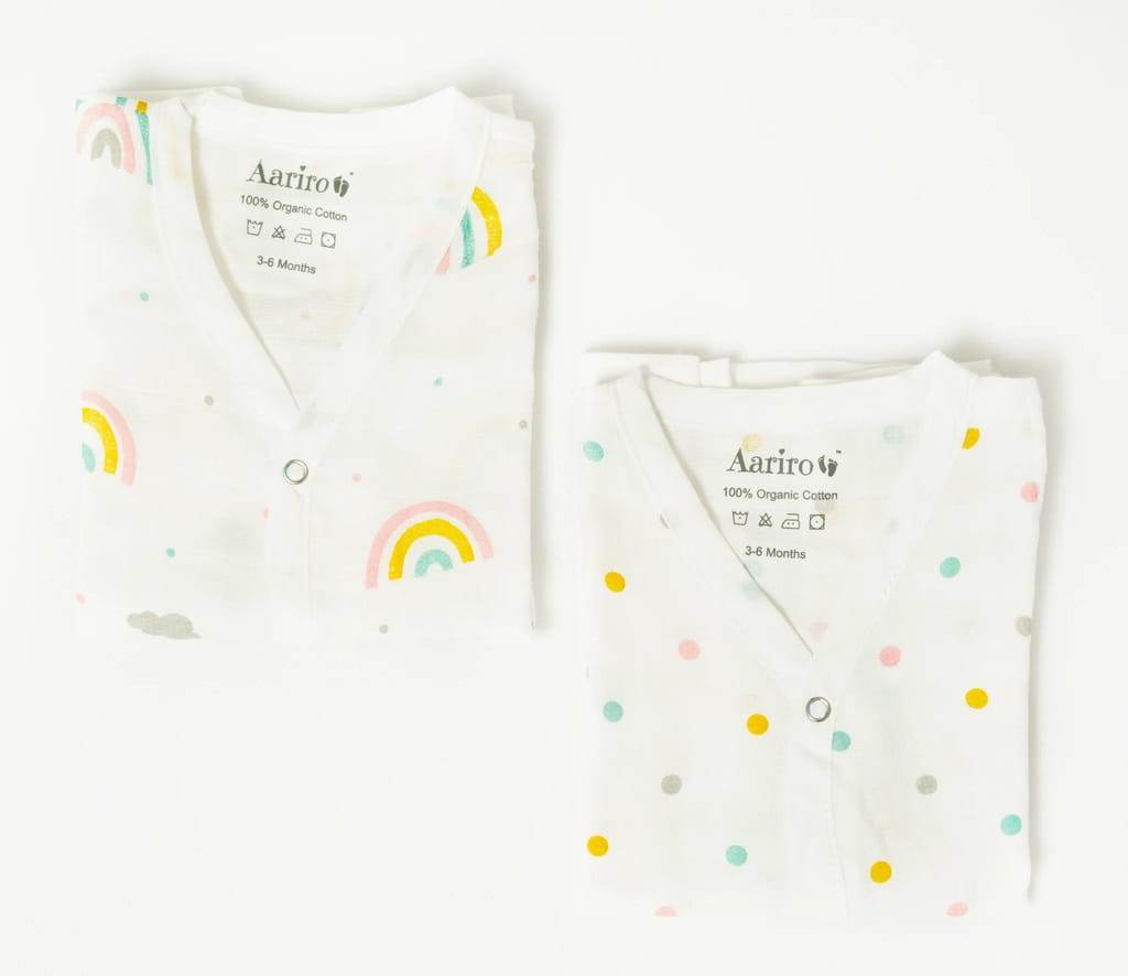 Aariro Muslin Jabla set - Follow the Rainbow (2 Pcs)