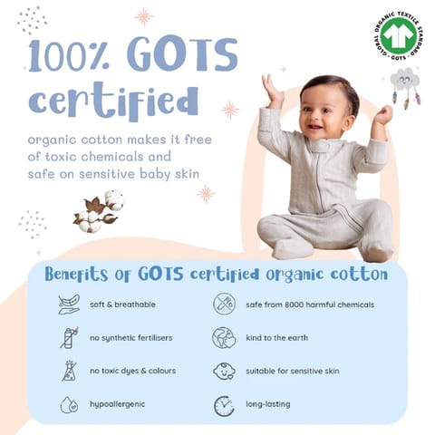 Greendigo Baby Organic Cotton Sleepsuit - Dreamland