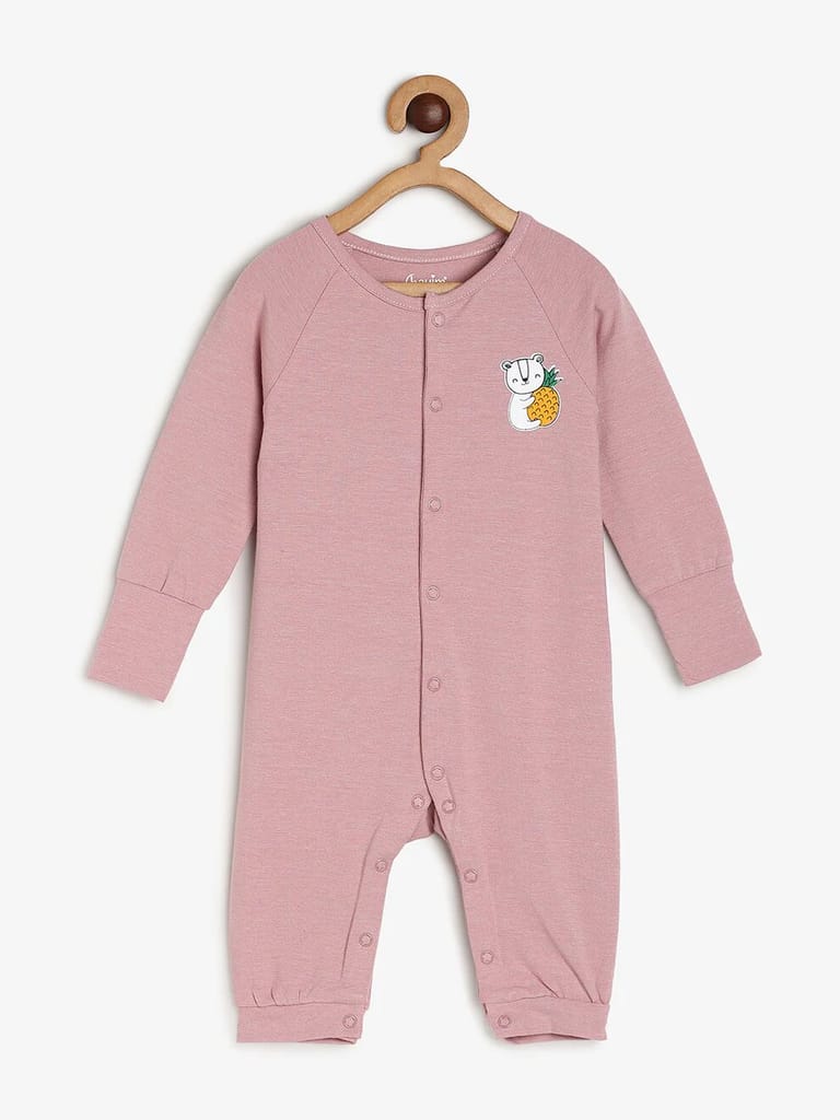 Chayim Baby front open Sleep suit Pink