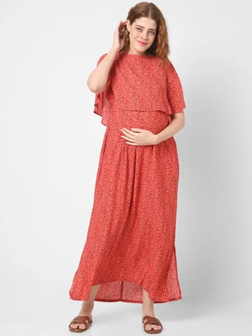 Mystere Paris Ruby Floral Printed Maternity Dress