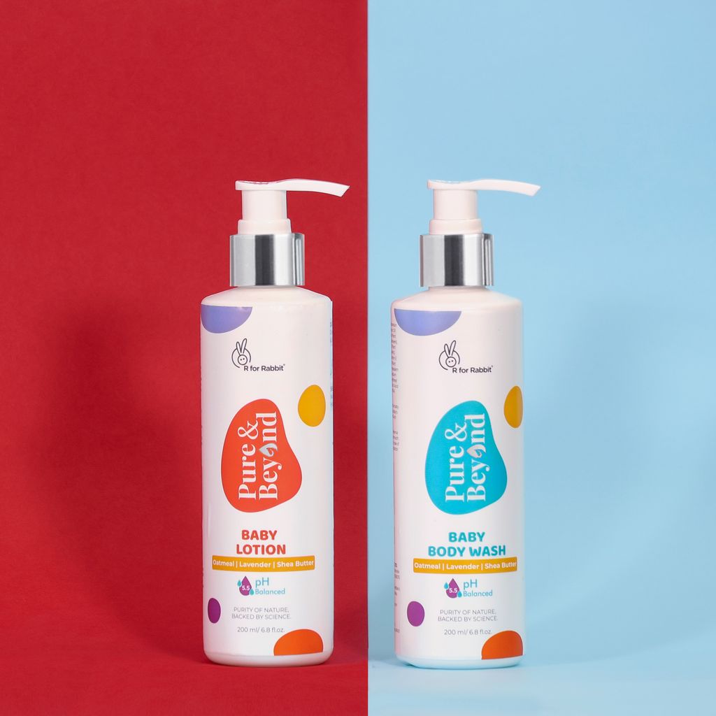 R for Rabbit Pure & Beyond Baby Bodywash (200ml) + Pure & Beyond Baby Lotion (200ml)
