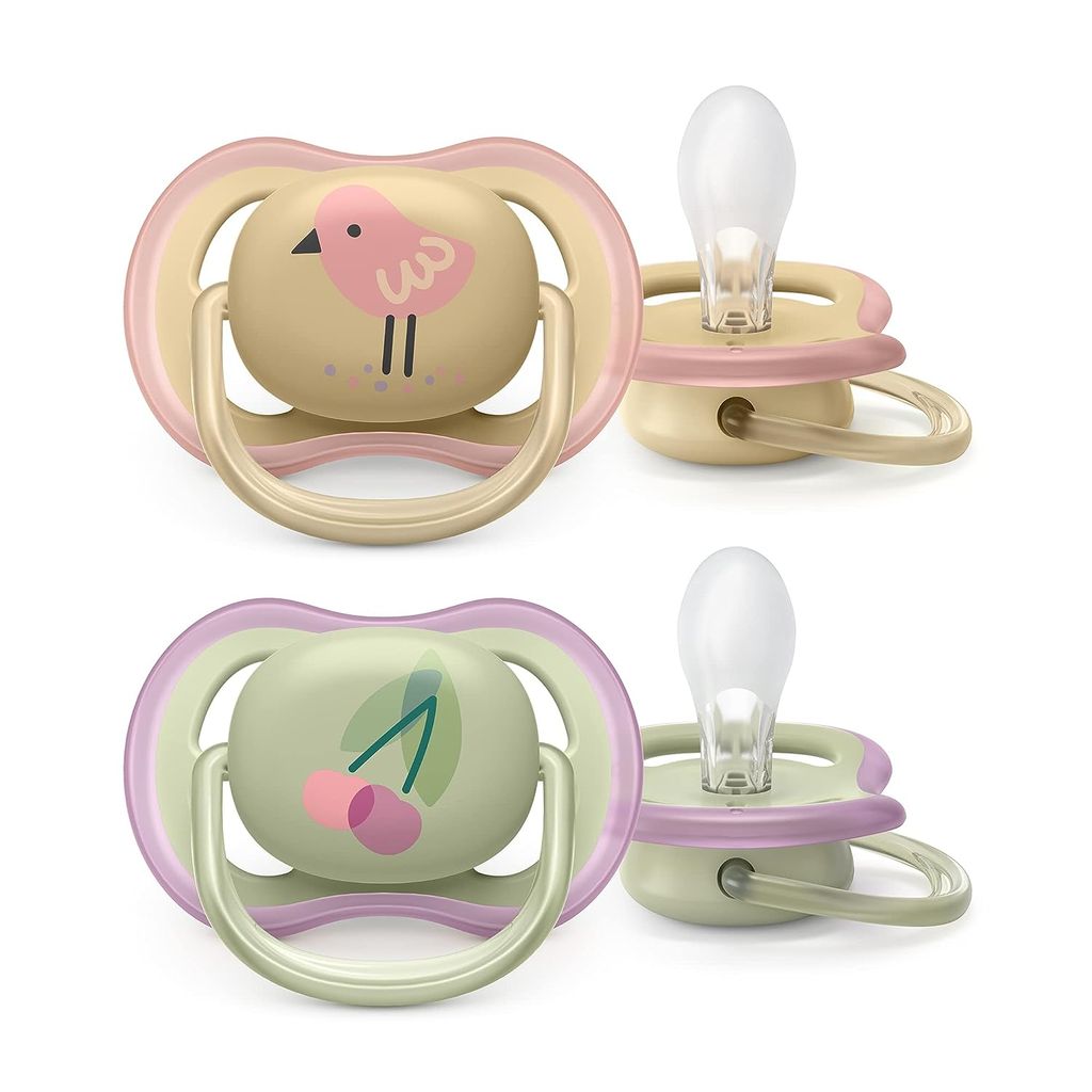 Philips Avent Ultra Air Pacifier Pack of 2 | High Ventilation | 98% Acceptance | BPA-Free | for Babies from 0-6 Months
