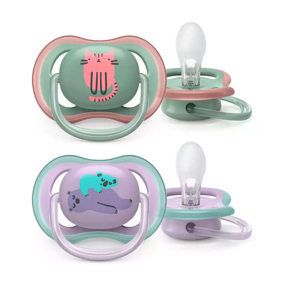 Philips Avent Ultra Air Pacifier Pack of 2 | High Ventilation | 98% Acceptance | BPA-Free | for Babies from 6-18 Months