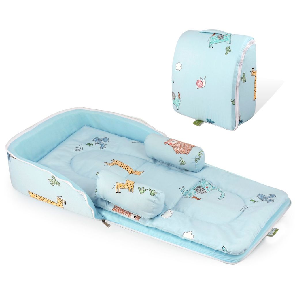 R for Rabbit Baby Nest Lite Bed - Easy Compact Fold, Zip Clouser, Carry Like Bag, Travel Friendly