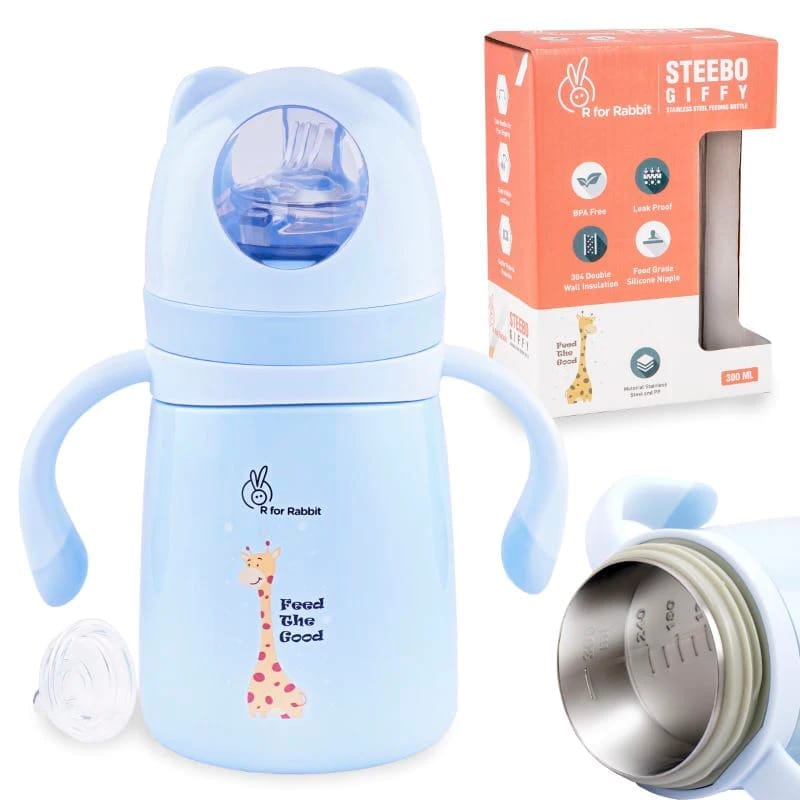 R for Rabbit Steebo Giffy SS Feeding Bottle 300 ML