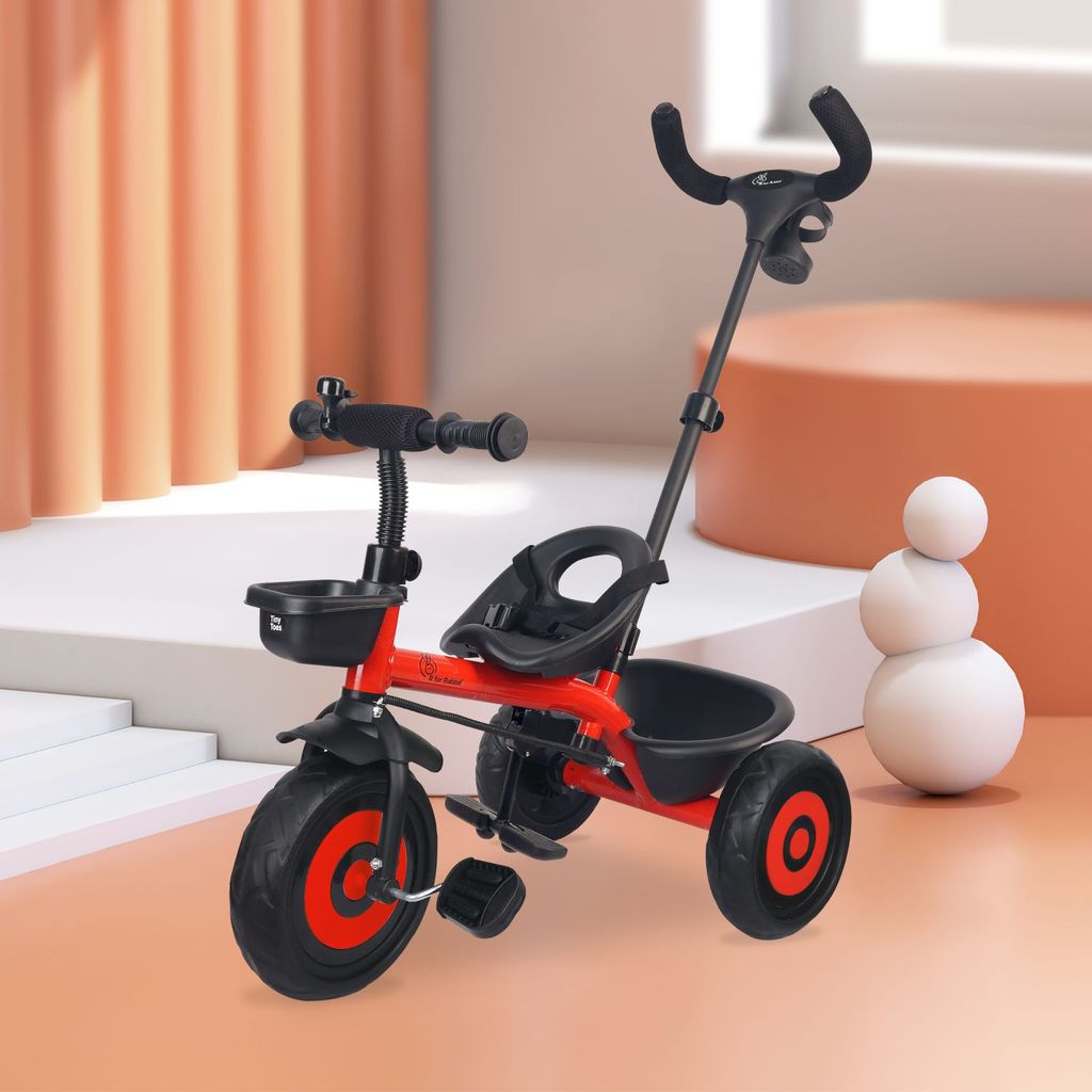 R for Rabbit Tiny Toes T20 Ace Tricycle - 2 in 1, EVA Wheels, Adjustable Parental Control, Cup Holder