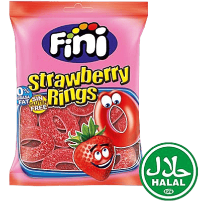 Jelly Strawberry Rings Fini 75g