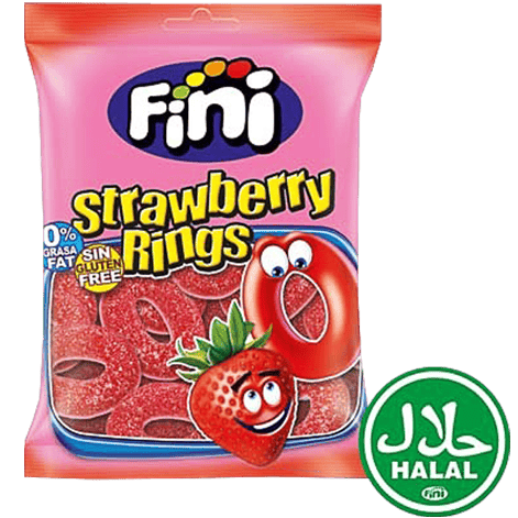 Jelly Strawberry Rings Fini 75g