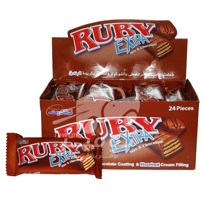 Chocolate Wafer Hazelnut Extra Ruby 24 Pieces