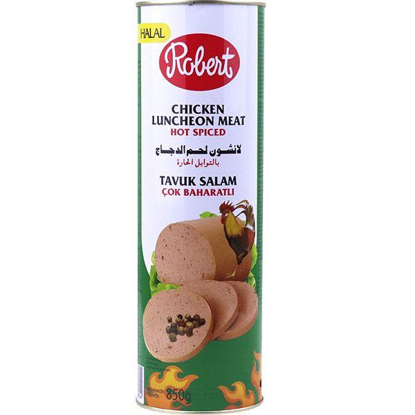 Luncheon Chicken Hot Robert 850g | مرتديلا دجاج حار روبرت 850غ