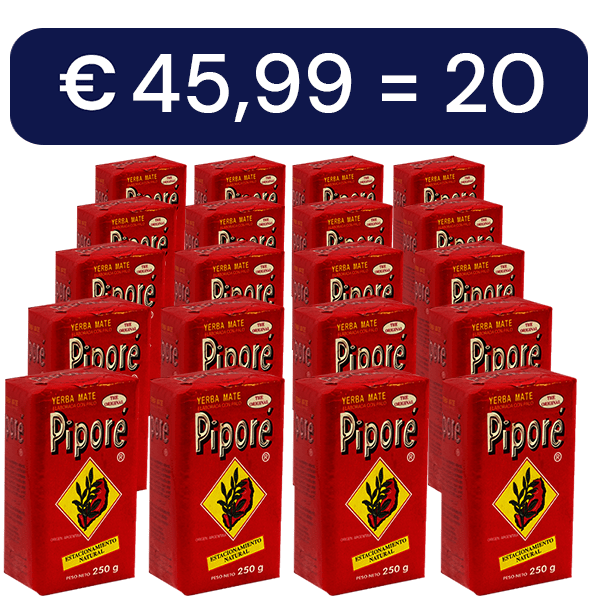 20 Pieces Mate Tea Pipore 250g | عشرون قطعة متة بيبوري (كبور) 250غ