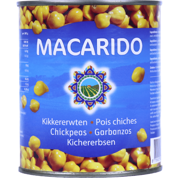 Boiled Chickpeas Macarido 800g | حمص حب مسلوق ماكاريدو 800غ
