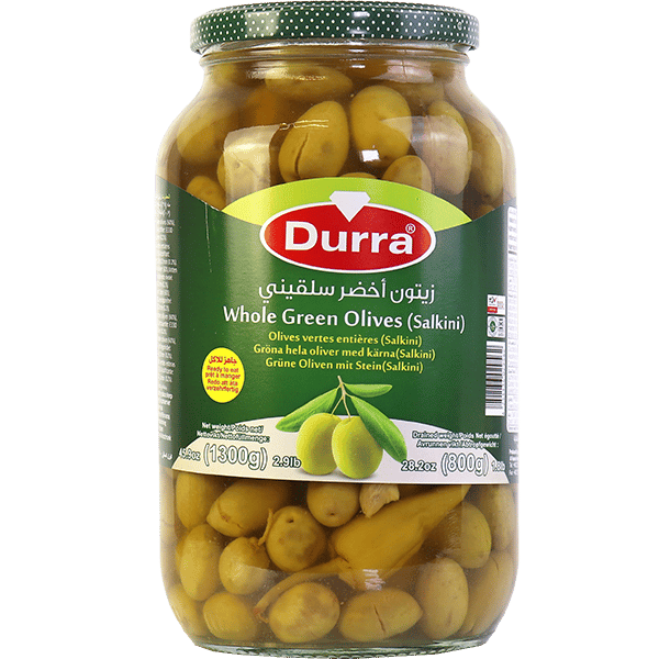 Green Olives Salkini AlDurra 1300g | زيتون اخضر سلقيني الدرة 1300غ