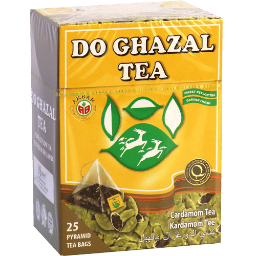 Ceylon Tea cardamom Do Ghazal 25 pcs | شاي سيلاني بالهال دو غزال 25 ظرف