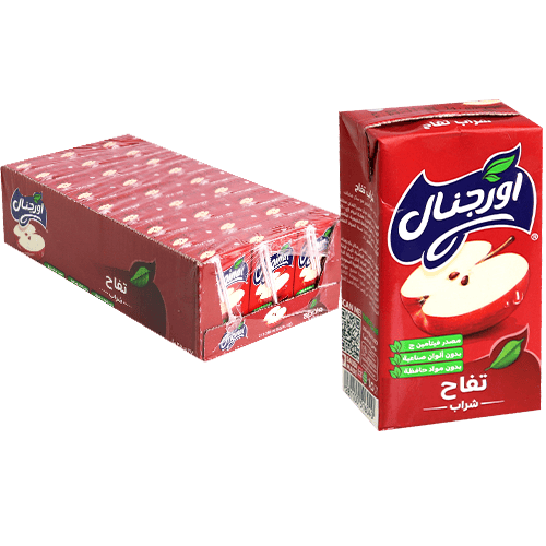 Box OF 27 Apple Juice Original 250ml | طرد27 عصير تفاح اورجينال 250ملل