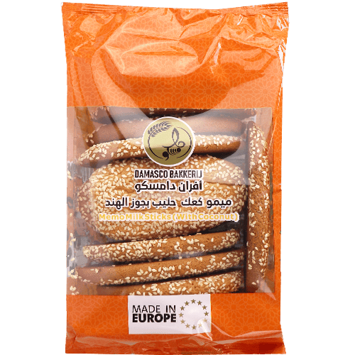 Memo Milk Sticks with Coconut Damasco 300g | ميمو كعك حليب بجوز الهند دامسكو 300غ