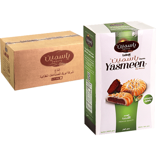 Cardamom Date Ma'moul Yasmeen 320g (20pcs) | طرد 12 علبة معمول بالهال والتمر ياسمين 320غ (20 قطعة)