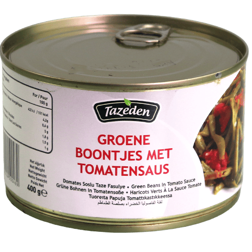 Green Beans in Tomato Sauce Tazeden 400g | فاصولياء خضراء بصلصة الطماطم تازيدين 400غ