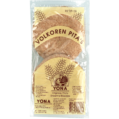 Whole Wheat Pita Bread Yona 10pcs | خبز شاورما اسمر من القمح الكامل يونا 10 قطع
