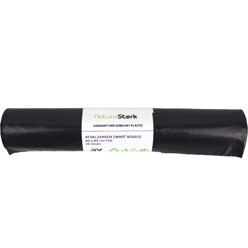Black Garbage Bags NaturaSterk 60x80cm 20 Pieces | أكياس قمامة سوداء ناتشوراسترك 60*80 سم 20 قطعة
