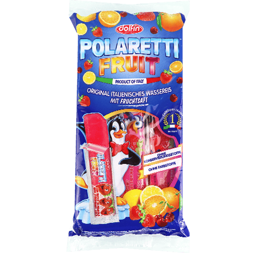 Fruit Freezer Pops Dolfin Polaretti 10x40ml | مثلجات فواكه جاهزة للتجميد دولفين بولاريتي 10×40مل