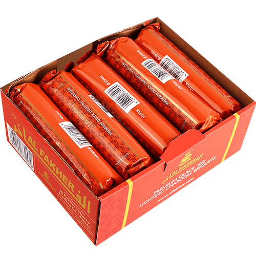 Quick Lighting Charcoal Al Fakher 100 Pieces 33mm | فحم سريع الاشتعال الفاخر 100 قطعة 33مم