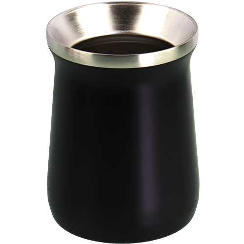 Insulated Mate Cup Black 260ml 10cm | كوب متة حراري ستانلس ستيل أسود 260مل ارتفاع 10سم