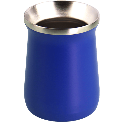 Insulated Mate Cup Blue 260ml 10cm | كوب متة ازرق حراري ستانلس ستيل 260مل ارتفاع 10سم
