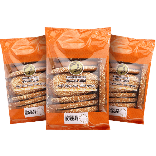 3 X Memo Milk Sticks with Coconut Damasco 300g | ثلاث عبوات ميمو كعك حليب بجوز الهند دامسكو 300غ