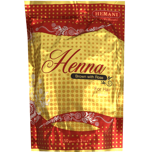 Brown Henna Hair Colour with Rose Hemani 150g | حناء بنية للشعر بالورد هيماني 150غ