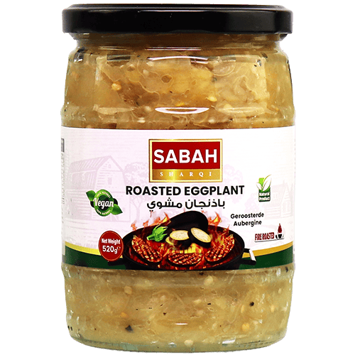 Fire-Roasted Eggplant Sabah Sharqi 520g | باذنجان مشوي على النار صباح شرقي 520غ