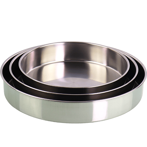 3-Piece Stainless Steel Oven Tray Set 28/32/36cm | طقم صواني فرن ستانلس ستيل 3 قطع 28/32/36سم